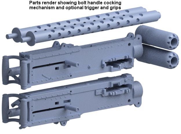 3D Printed .50 Cal Aircraft Gun