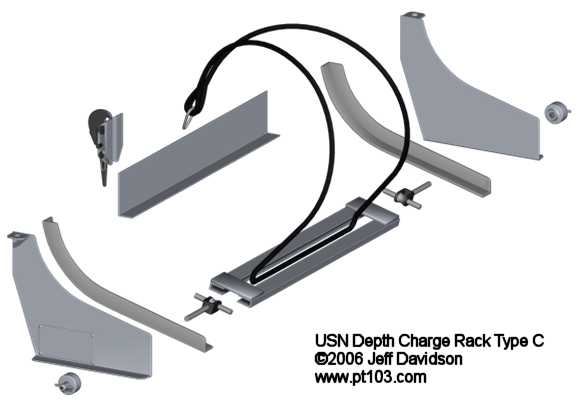 Depth Charge Mark 6 Type C Track Exploded View