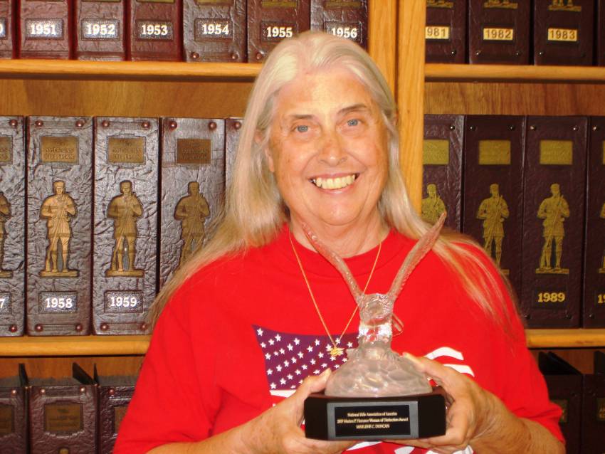 Marlene Duncan with the NRA 2009 Marion P. Hammer Award