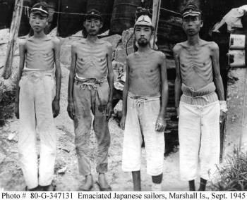 WWII Marshall Island Emaciated Japanese Soldiers September 1945