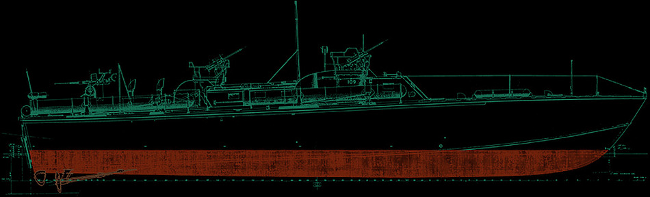 Elco PT Boat Outboard Profile Plan